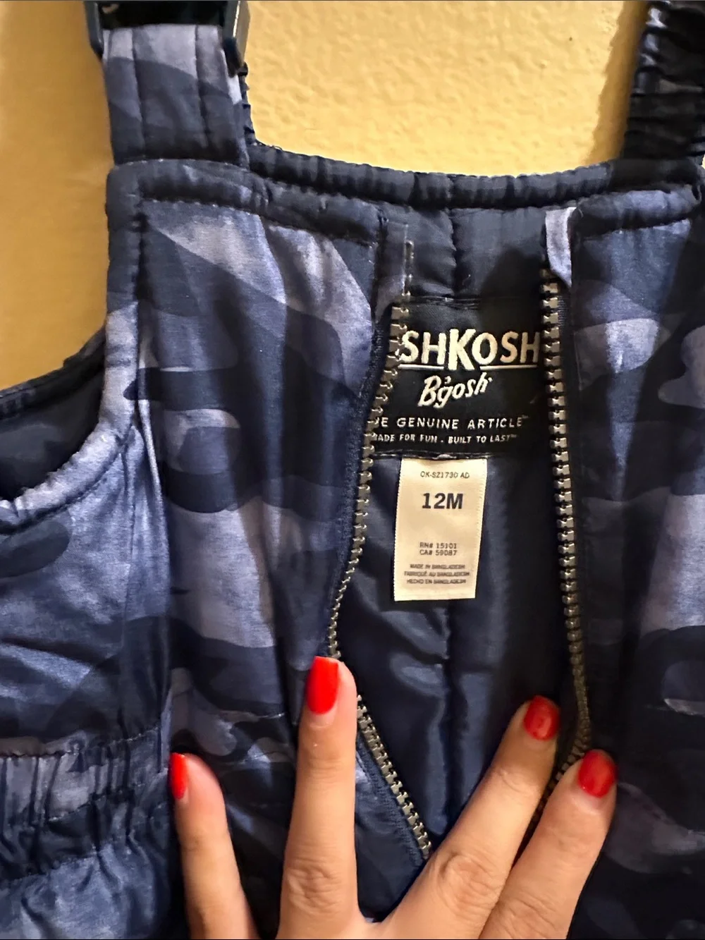 OshKosh B'gosh Navy Camo Winter Overalls